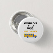 World's Best Bus Driver bl Ronde Button 3,2 Cm (Voorkant /achterkant)