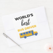 World's Best Bus Driver bl Vierkante Sticker (Envelop)