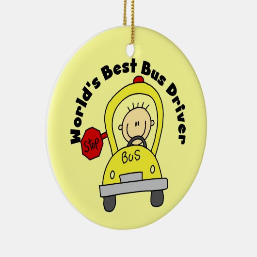 World's Best Bus Driver Keramisch Ornament (Rechts)