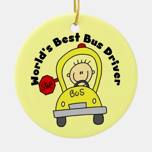 World's Best Bus Driver Keramisch Ornament (Voorkant)