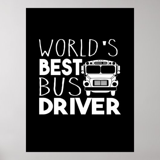 World's Best Bus Driver Poster (Voorkant)