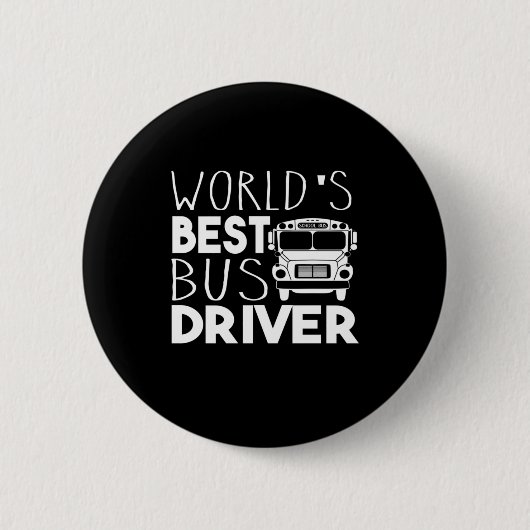 World's Best Bus Driver Ronde Button 5,7 Cm (Voorkant)
