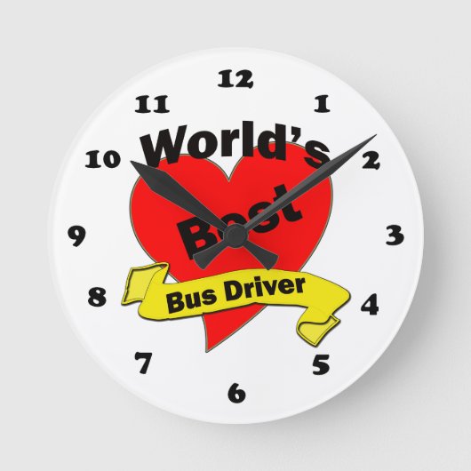 World's Best Bus Driver Ronde Klok (Voorkant)