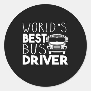 World's Best Bus Driver Ronde Sticker