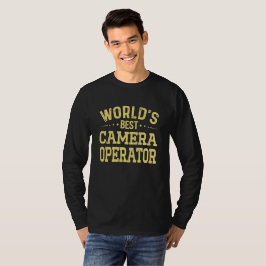 World's Best Camera Operator Job Title Camera Oper T-shirt (Voorkant volledig)