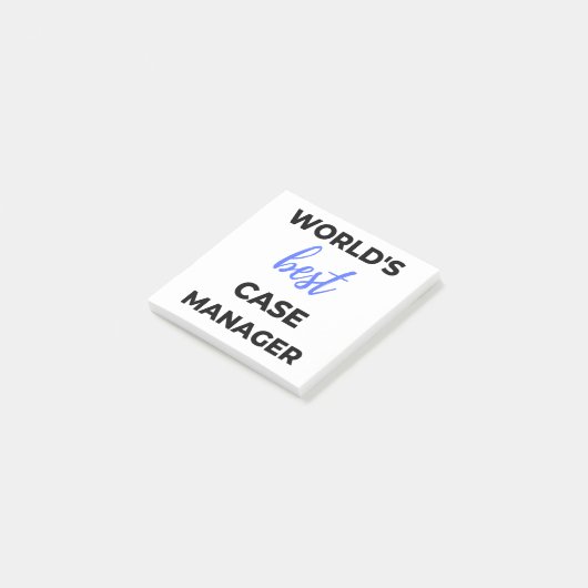 World's Best Case Manager 2 Post-it® Notes (Schuin)