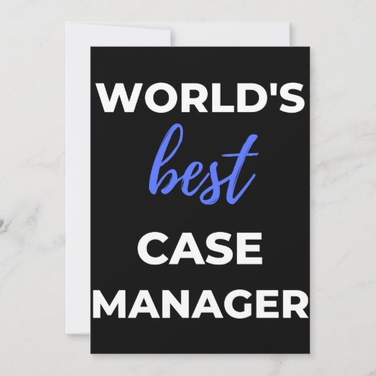 World's Best Case Manager Bedankkaart (Voorkant)