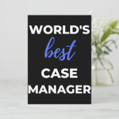 World's Best Case Manager Bedankkaart (Staand voorkant)
