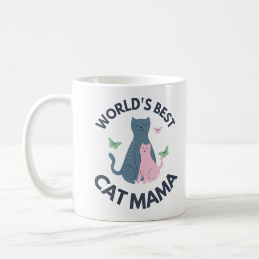 World's Best Cat Mama Koffiemok (Links)