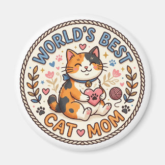 World's Best Cat Mom Cute Magneet