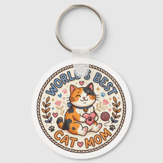 World's Best Cat Mom Cute Sleutelhanger
