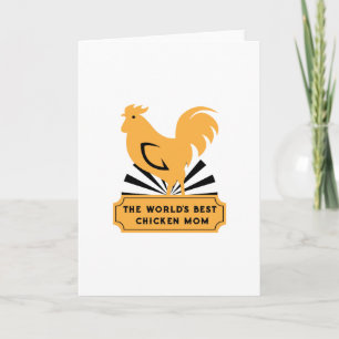 World's Best Chicken Mom Funny Mothers Day Gifts Kaart