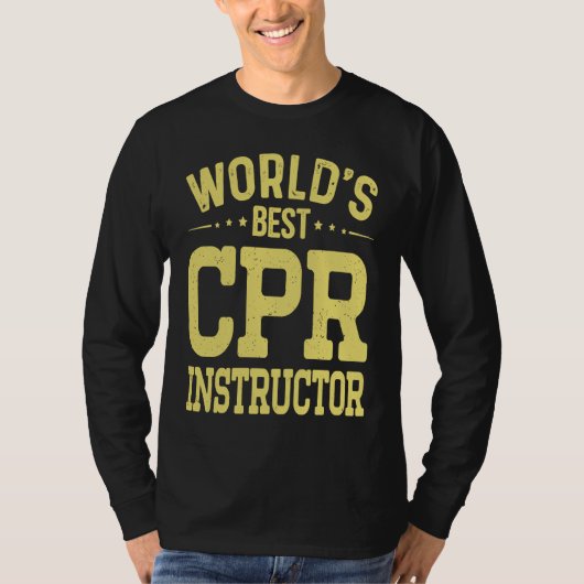 World's Best CPR Instructor Job Title  CPR Instruc T-shirt (Voorkant)