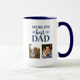 World's Best Dad 2 photo collage coffe Mug Mok