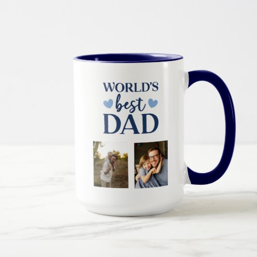 World's Best Dad 2 photo collage coffe Mug Mok (Rechts)
