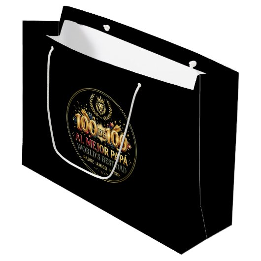 World's Best Dad / Bolsa de regalo Groot Cadeauzakje (Voorkant Gekanteld)