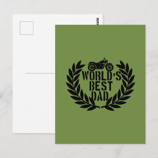 World's Best Dad  Briefkaart (Voorkant / Achterkant)