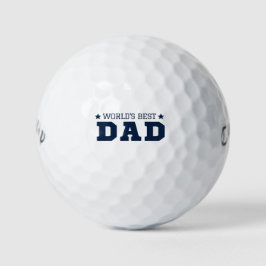 World's Best Dad -Father's Day Birthdays Christmas Golfballen