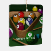 World's Best Dad, game of billiards, Keramisch Ornament (Rechts)