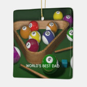 World's Best Dad, game of billiards, Keramisch Ornament (Links)