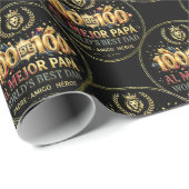 World's Best Dad / Papel de Regalo Cadeaupapier (Rol Hoek)