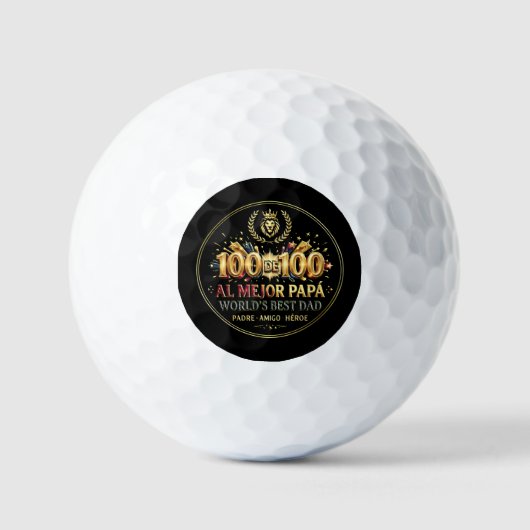 World's Best Dad / Pelota de Golf Golfballen (Voorkant)