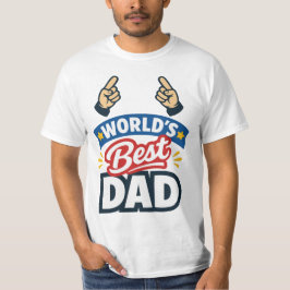 World's Best Dad Pointing Fingers  T-shirt