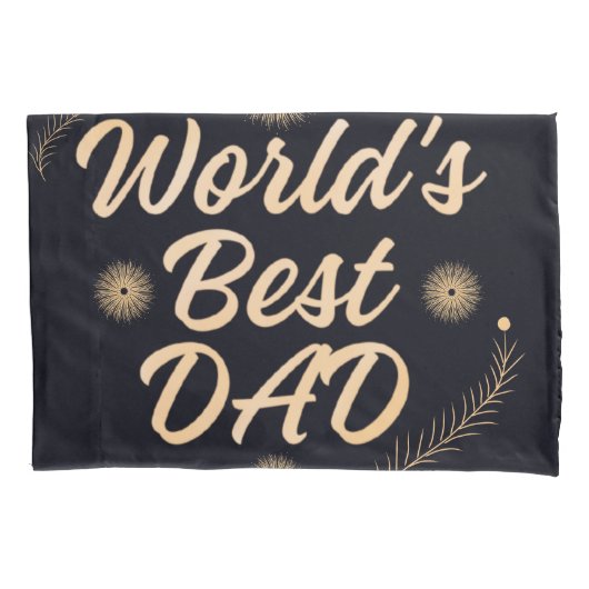World's Best Dad  Simple Typography Fathers Kussensloop (Voorkant)
