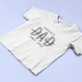 Worlds Best Dad Since 20XX Simple Dads T-Shirt