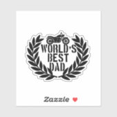 World's Best Dad  Sticker (Vel)