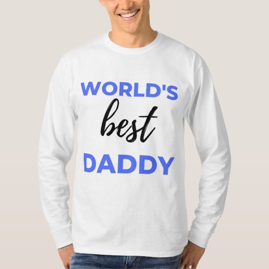 World's Best Daddy bl T-shirt (Voorkant)