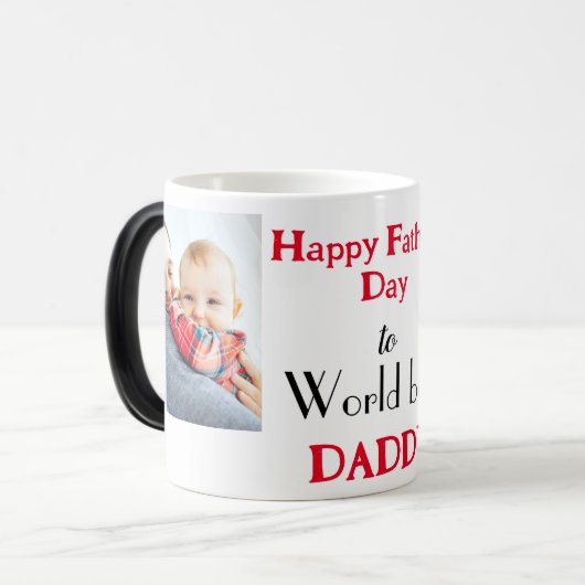 World's best daddy magische mok (Voorkant links)