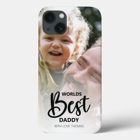Worlds Best Daddy Modern Photo Collage Case-Mate iPhone Case (Achterkant)