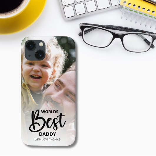 Worlds Best Daddy Modern Photo Collage Case-Mate iPhone Case