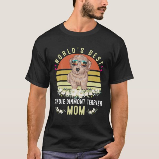 World's Best Dandie Dinmont Terrier Mama Dog Mama  T-shirt (Voorkant)