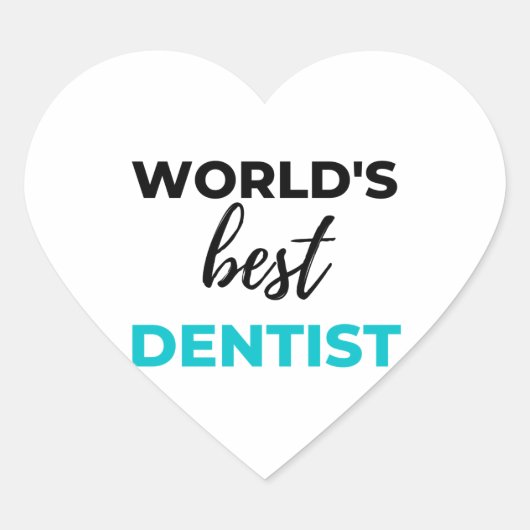 World's Best Dentist 2 Hart Sticker (Voorkant)