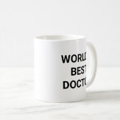 Worlds Best Doctor Funny Career Coworker Gift Koffiemok (Voorkant rechts)
