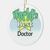 World's best Doctor Keramisch Ornament (Links)