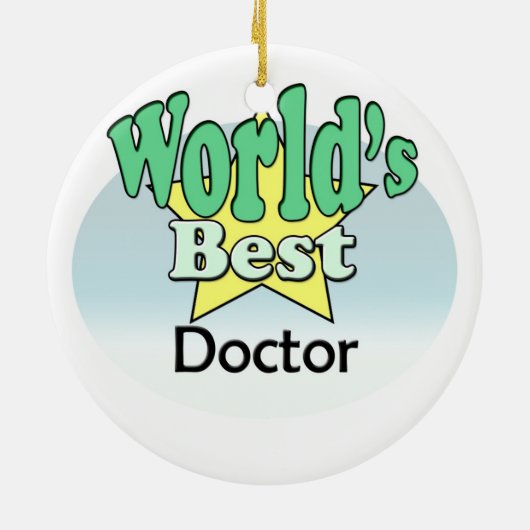 World's best Doctor Keramisch Ornament (Achterkant)