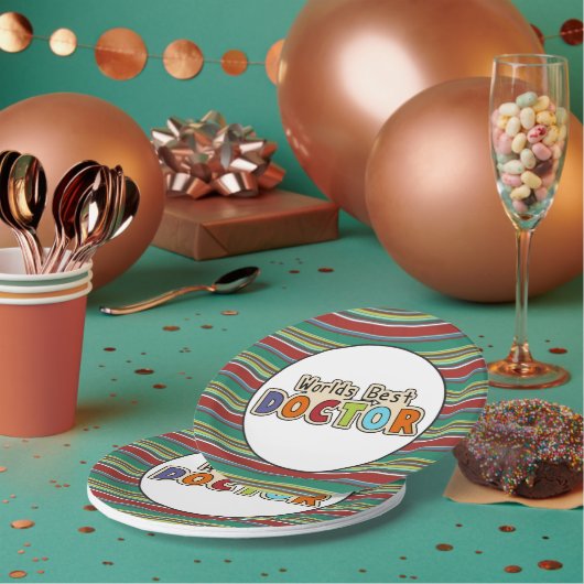 World's Best Doctor party paper bord (Multi)