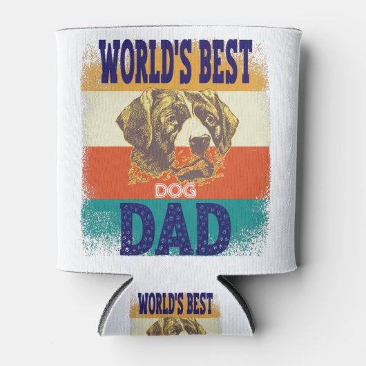 world's best dog dad blikjeskoeler (Voorkant)