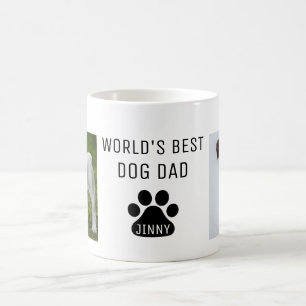 World's Best Dog Dad, Custom Photo And Name, Koffiemok