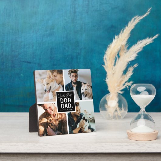 'Worlds Best Dog Dad' Foto Collage Plaque Fotoplaat (Insitu)
