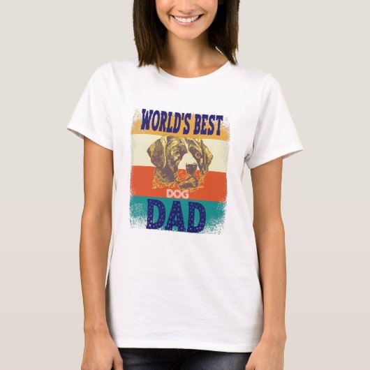 world's best dog dad t-shirt (Voorkant)