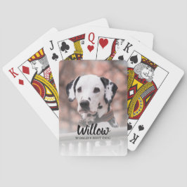 "World's Best Dog" foto op persoonlijke titel Pokerkaarten