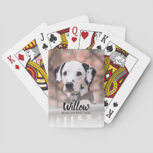 "World's Best Dog" foto op persoonlijke titel Pokerkaarten