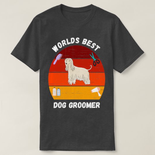 worlds best Dog groomer Dog Grooming 3 T-shirt (Design voorkant)