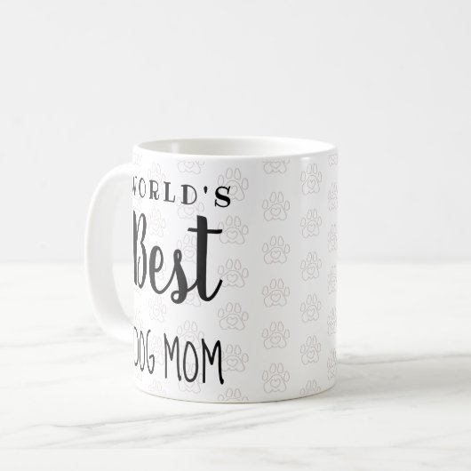 World's Best Dog Mom (aangepaste tekst, voeg jouw  Koffiemok (Voorkant links)