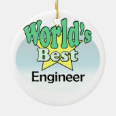 World's best Engineer Keramisch Ornament (Achterkant)