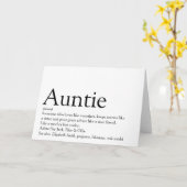 World's Best Ever Aunt, Auntie Definition Kaart (Gele Bloem)